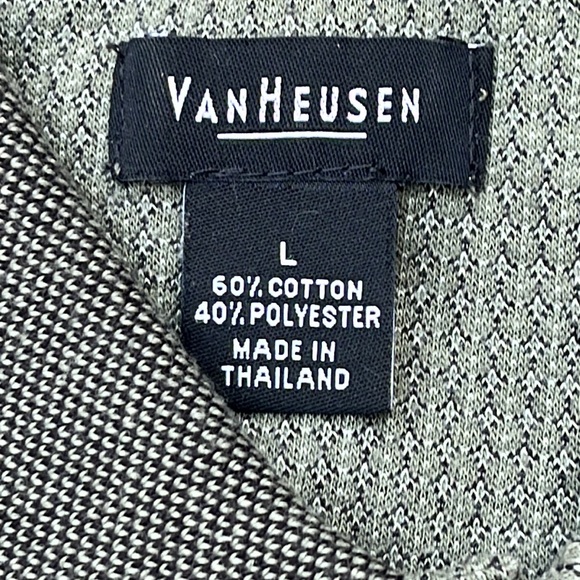 Van Heusen cotton/poly blend patterned polo L - Picture 2 of 4